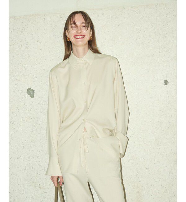 ADAM ET ROPE'「【EMOELLE】ソモウウールシャツ」|シャツ・ブラウス|