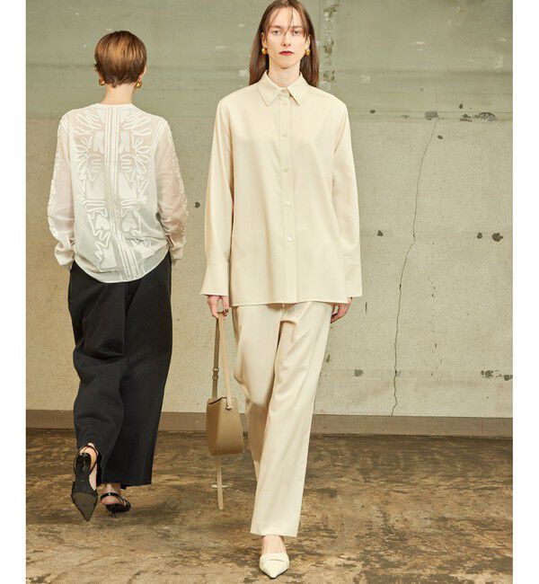 ADAM ET ROPE'「【EMOELLE】ソモウウールシャツ」|シャツ・ブラウス|