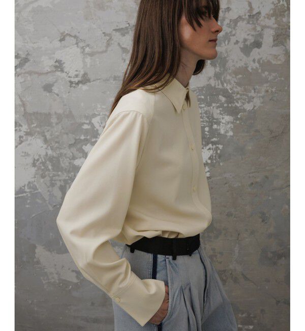 ADAM ET ROPE'「【EMOELLE】ソモウウールシャツ」|シャツ・ブラウス|