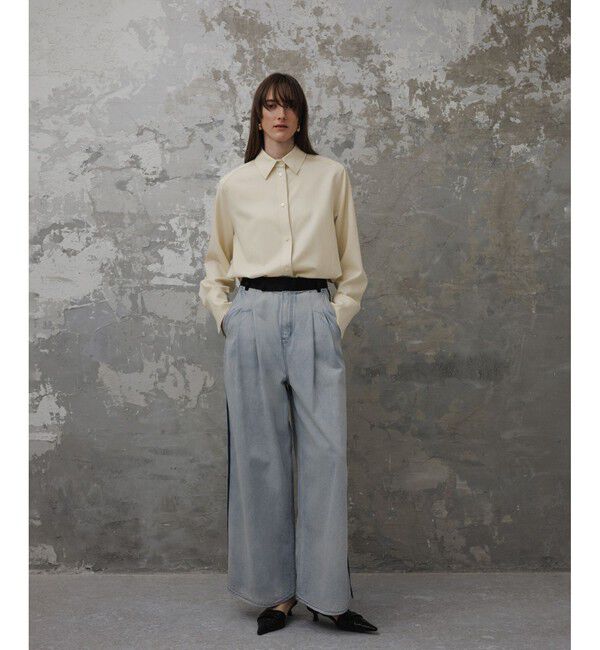 ADAM ET ROPE'「【EMOELLE】ソモウウールシャツ」|シャツ・ブラウス|