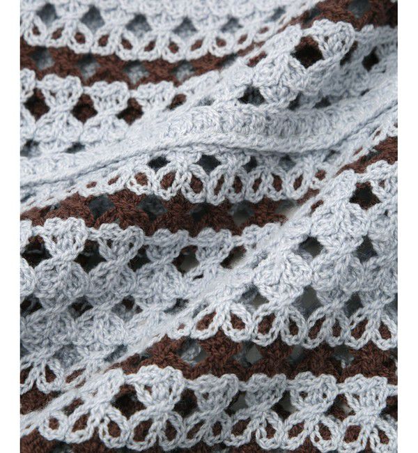 ADAM ET ROPE'「【WEB限定】クロシェニットポロ」|ニット・セーター|