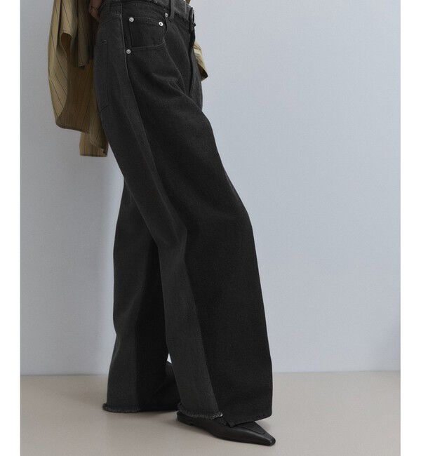ADAM ET ROPE'「【WEB限定】イレギュラーヘムワイドストレートパンツ」|チノ|