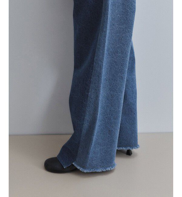 ADAM ET ROPE'「【WEB限定】イレギュラーヘムワイドストレートパンツ」|チノ|
