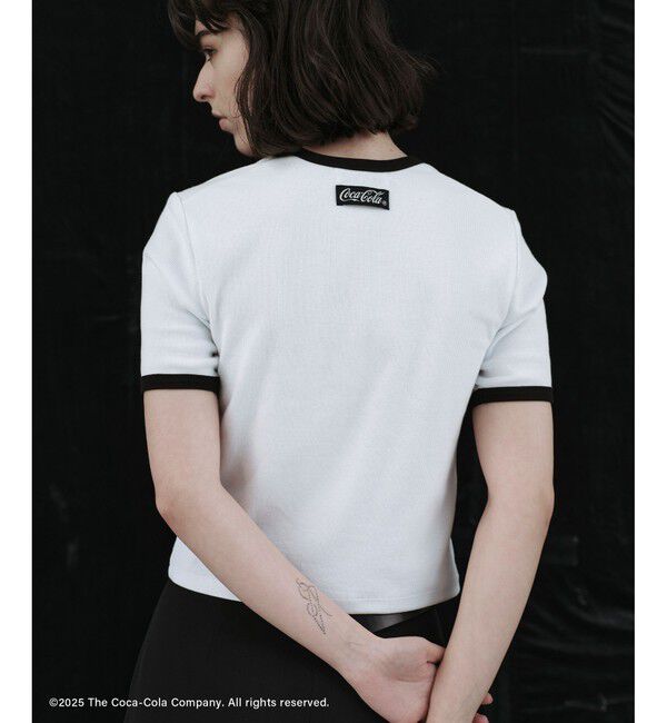 ADAM ET ROPE'「【Coca-Cola】Ringer Tee」|Tシャツ・カットソー|ホワイト(10)