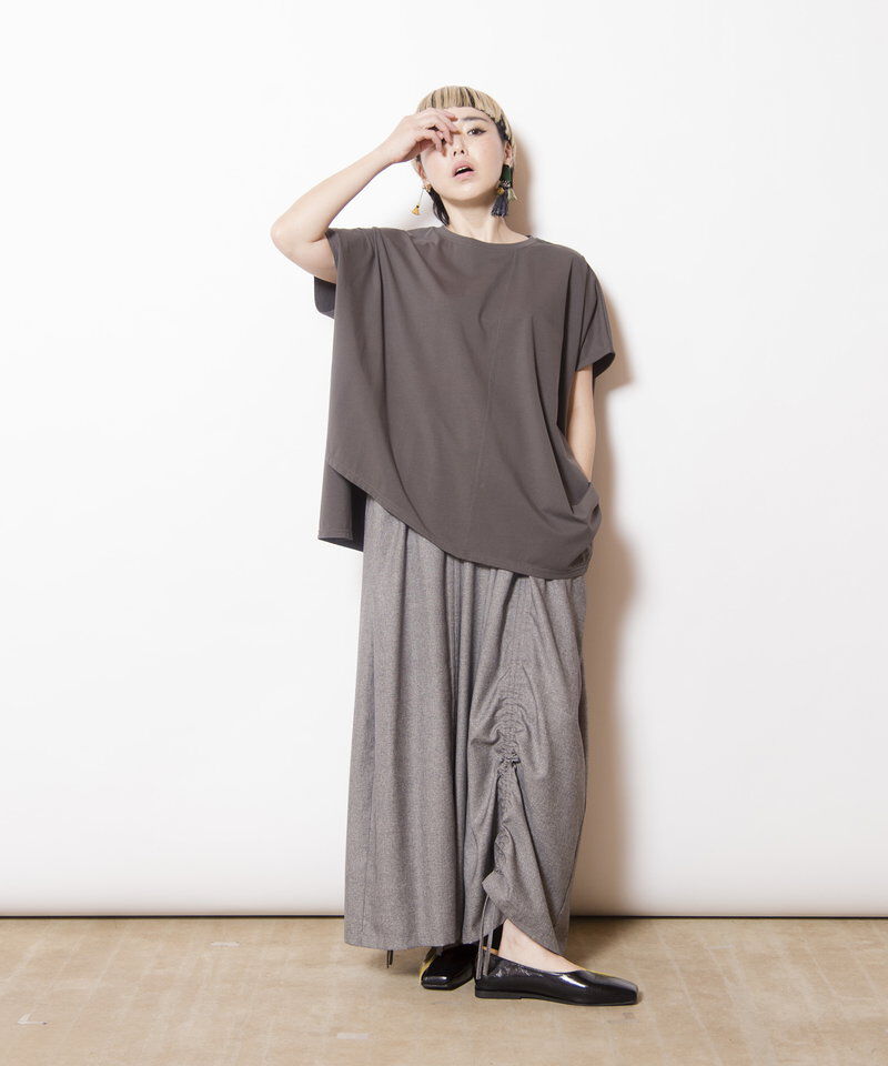  「アシンメトリーフレアーTシャツ」|Tシャツ・カットソー|