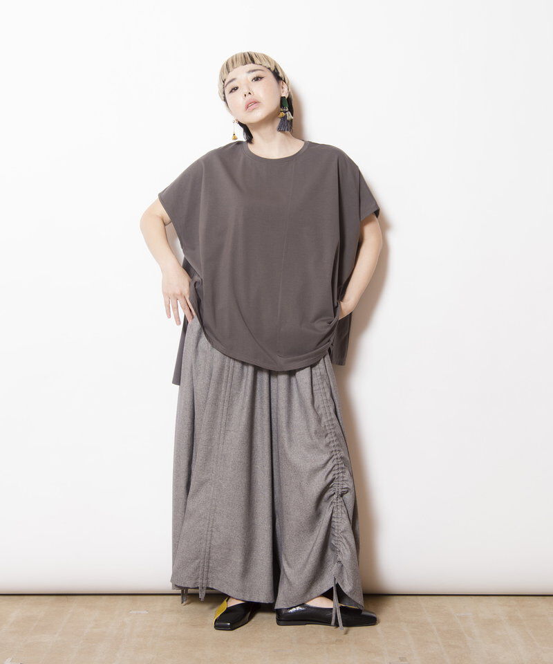  「アシンメトリーフレアーTシャツ」|Tシャツ・カットソー|