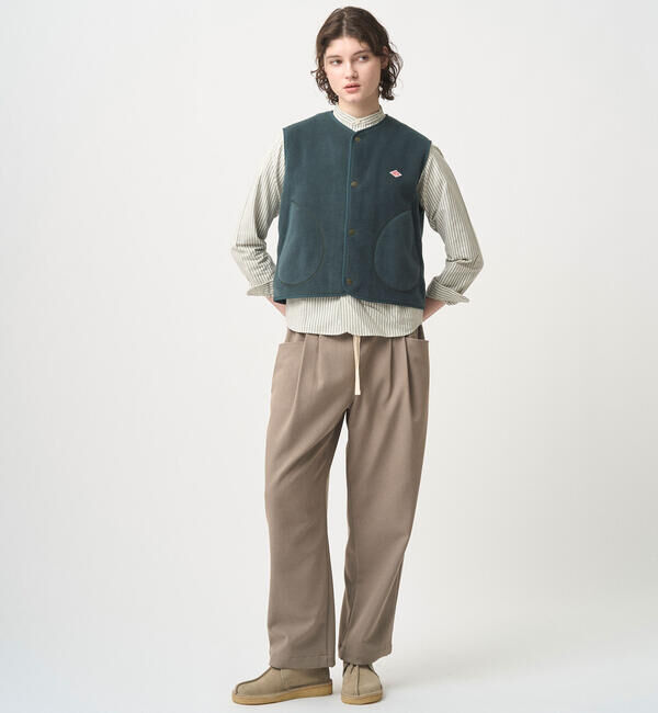 DANTON「DANTON | オックスフォード バンドカラーシャツ STRIPE WOMEN」|シャツ・ブラウス|