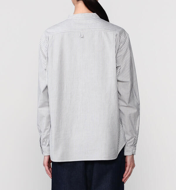 DANTON「DANTON | オックスフォード バンドカラーシャツ STRIPE WOMEN」|シャツ・ブラウス|