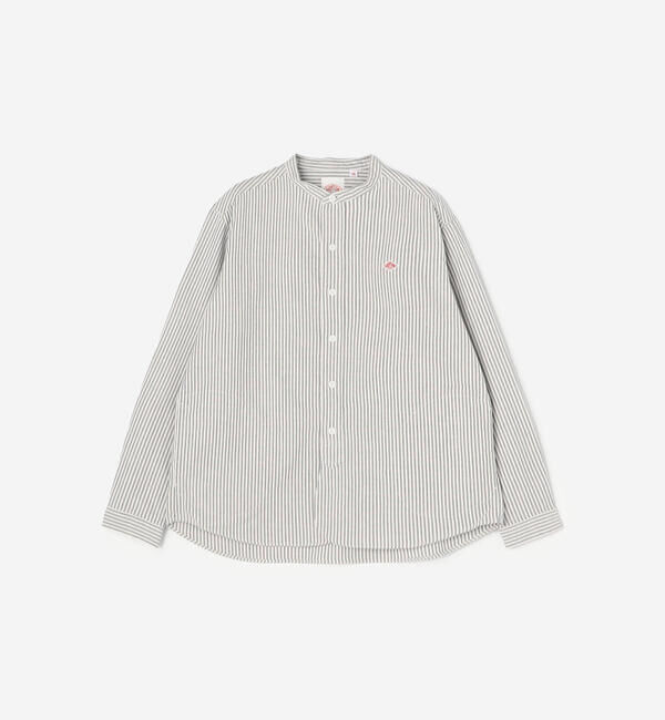 DANTON「DANTON | オックスフォード バンドカラーシャツ STRIPE WOMEN」|シャツ・ブラウス|