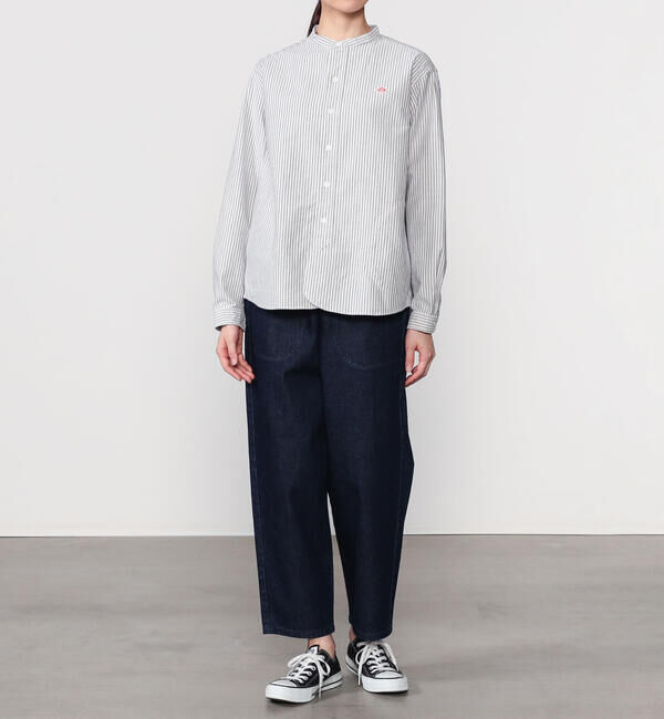 DANTON「DANTON | オックスフォード バンドカラーシャツ STRIPE WOMEN」|シャツ・ブラウス|