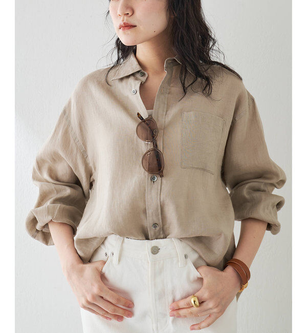 「リネンキャンバスシャツ」|シャツ・ブラウス|