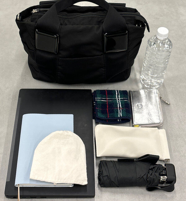  「【ポケット７個/ショルダー付/A4対応】スクエア樹脂パーツトートバッグ M」|トートバッグ|