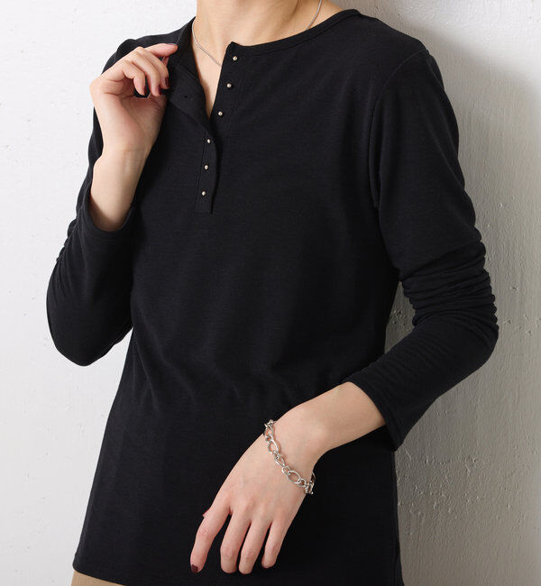 「ヘンリーネックロンT」|Tシャツ・カットソー|ブラック