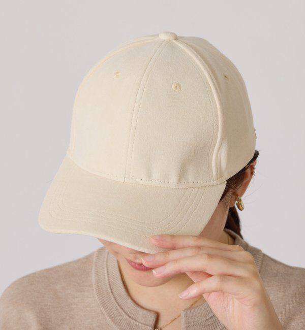  「【PAPILLONNER/パピヨネ】スエードタッチキャップ」|ハット|オフホワイト