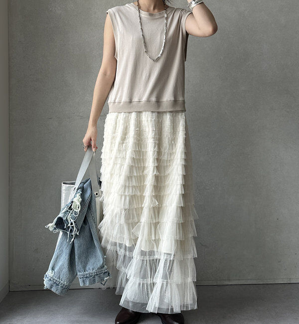  「【WEB限定】ドッキングレイヤードワンピース」|ワンピース|