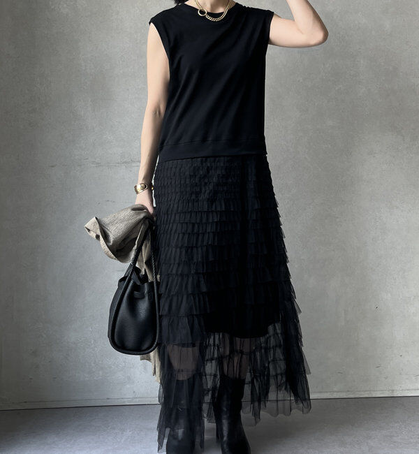  「【WEB限定】ドッキングレイヤードワンピース」|ワンピース|