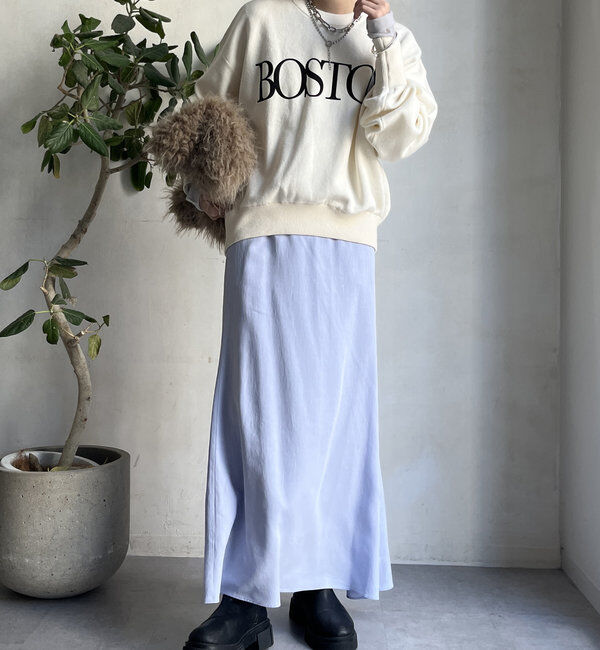  「【WEB限定】スウェットライクロゴプルオーバー」|ニット・セーター|