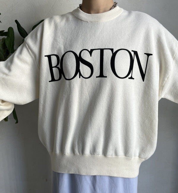  「【WEB限定】スウェットライクロゴプルオーバー」|ニット・セーター|