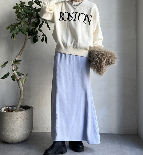  「【WEB限定】スウェットライクロゴプルオーバー」|ニット・セーター|