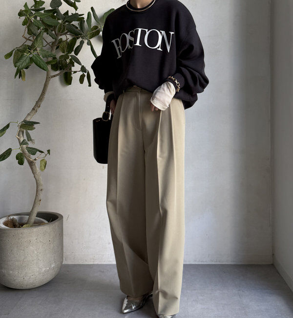  「【WEB限定】スウェットライクロゴプルオーバー」|ニット・セーター|