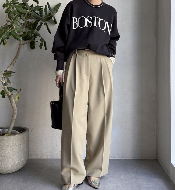  「【WEB限定】スウェットライクロゴプルオーバー」|ニット・セーター|