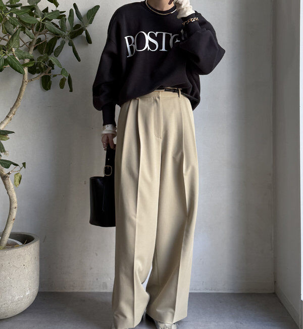  「【WEB限定】スウェットライクロゴプルオーバー」|ニット・セーター|