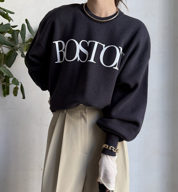  「【WEB限定】スウェットライクロゴプルオーバー」|ニット・セーター|