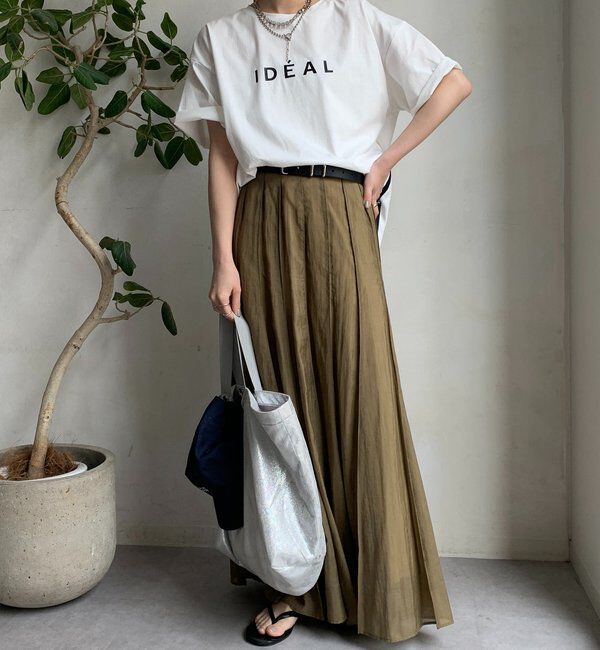  「【WEB限定】サイドファスナーIDEALロゴTEE」|Tシャツ・カットソー|