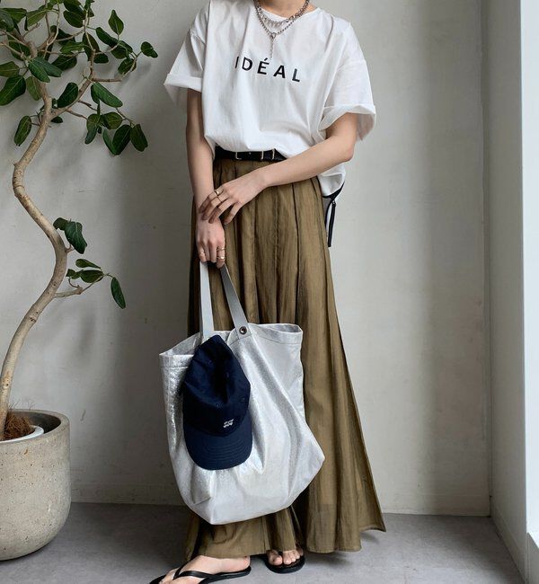  「【WEB限定】サイドファスナーIDEALロゴTEE」|Tシャツ・カットソー|