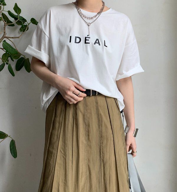 「【WEB限定】サイドファスナーIDEALロゴTEE」|Tシャツ・カットソー|