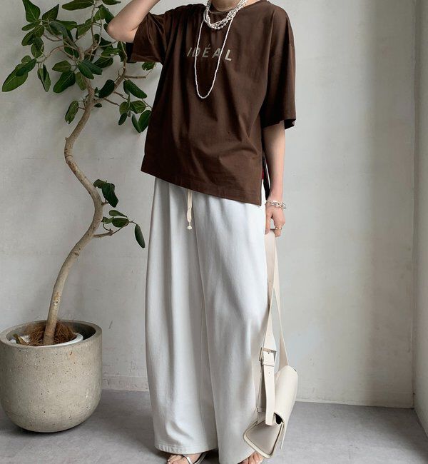  「【WEB限定】サイドファスナーIDEALロゴTEE」|Tシャツ・カットソー|