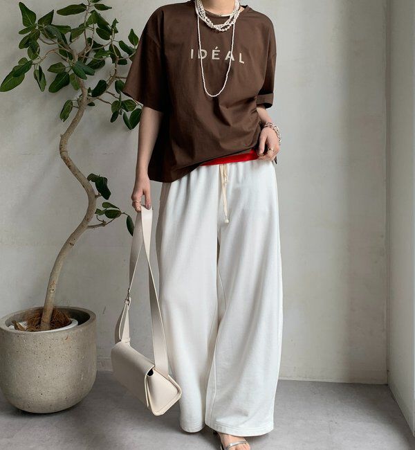  「【WEB限定】サイドファスナーIDEALロゴTEE」|Tシャツ・カットソー|