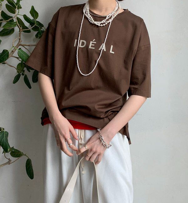  「【WEB限定】サイドファスナーIDEALロゴTEE」|Tシャツ・カットソー|
