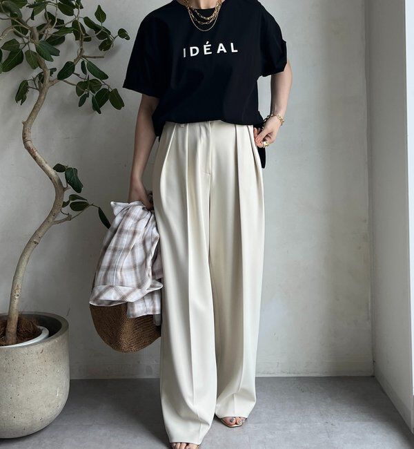  「【WEB限定】サイドファスナーIDEALロゴTEE」|Tシャツ・カットソー|