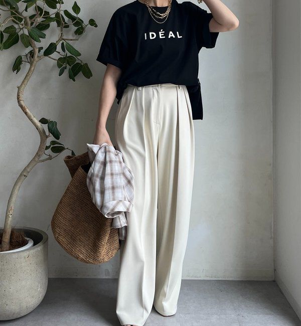  「【WEB限定】サイドファスナーIDEALロゴTEE」|Tシャツ・カットソー|