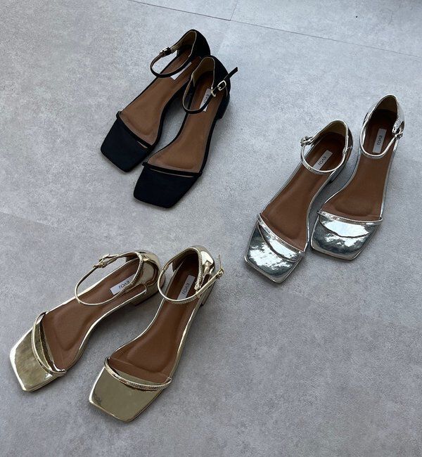  「スクエアストラップサンダル」|サンダル|