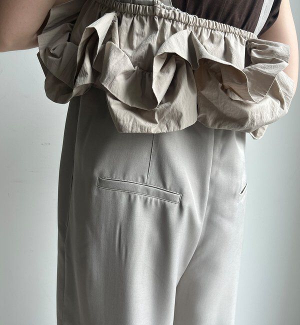  「【WEB限定】フリル付キャミサロペット」|ワンピース|