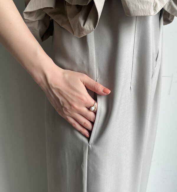  「【WEB限定】フリル付キャミサロペット」|ワンピース|