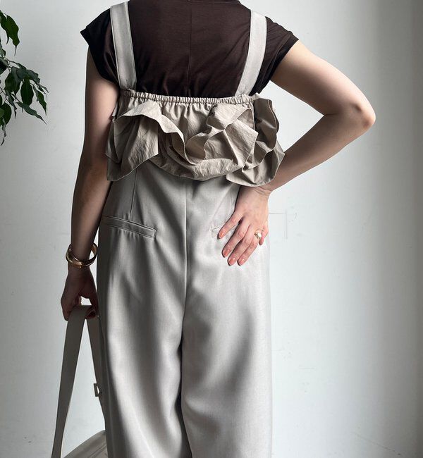  「【WEB限定】フリル付キャミサロペット」|ワンピース|