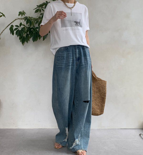  「【WEB限定】CAT TEE」|Tシャツ・カットソー|