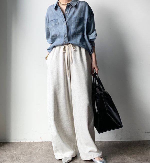  「袖リブシアーデニムシャツ」|シャツ・ブラウス|