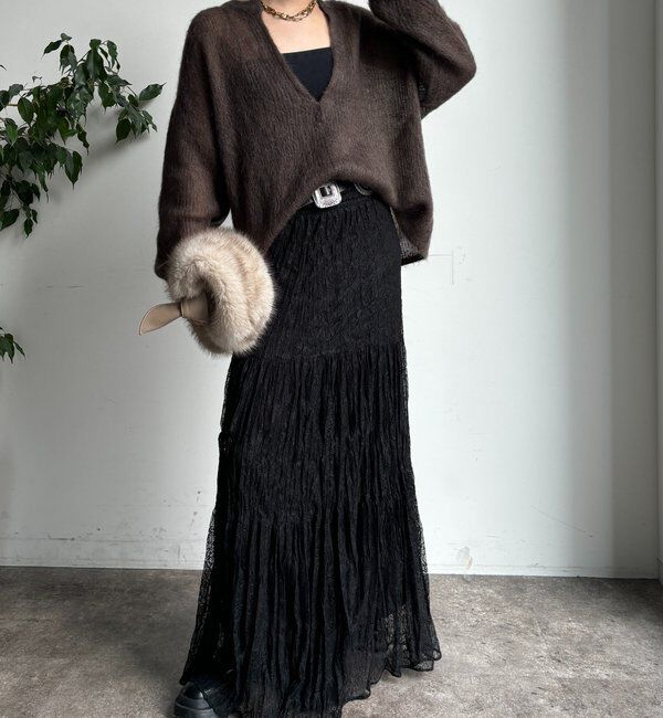  「【新色追加】起毛モヘヤスキッパープルオーバー」|ニット・セーター|