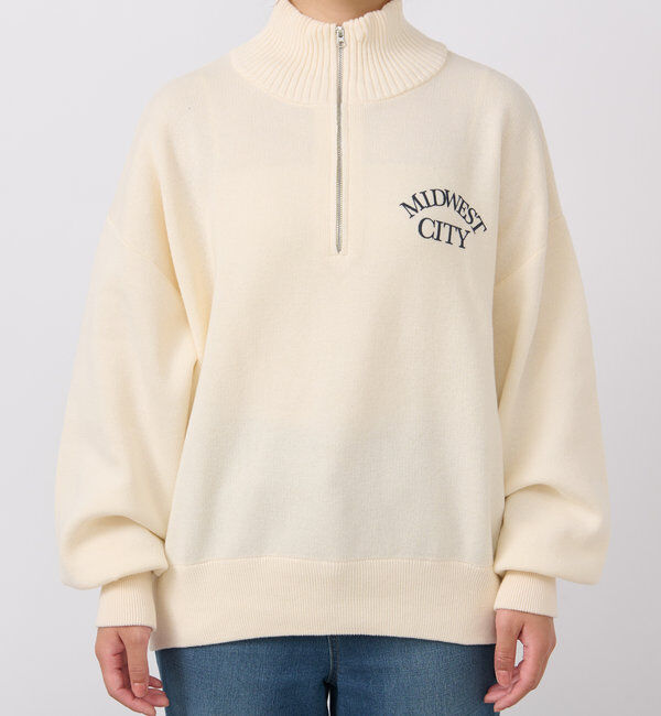  「《体型カバー◎》MIDWESTCITYジップニット」|ニット・セーター|