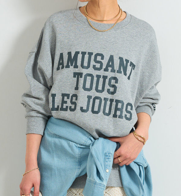  「ロゴ裏毛プルオーバー」|Tシャツ・カットソー|グレー