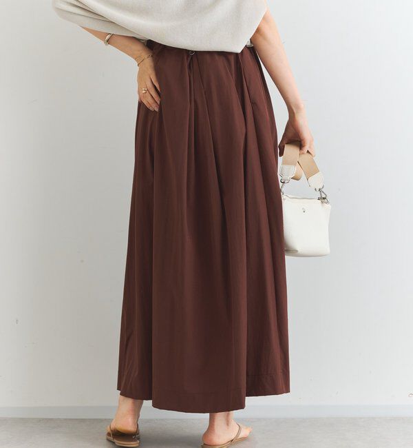  「《夏に快適・セットアップ対応◎》撥水加工・接触冷感タックギャザーフレアスカート」|スカート|