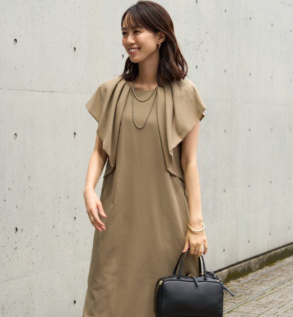  「《夏に快適◎・主役級アイテム》吸湿速乾機能付きフリルワンピース」|その他|