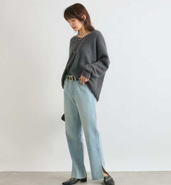  「【全骨格美脚見え！】slit DENIM」|デニム|