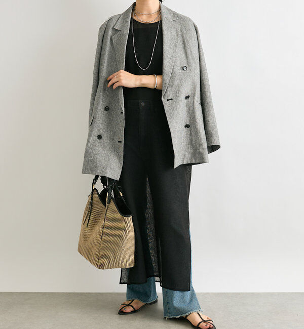  「【全骨格美脚見え！】slit DENIM」|デニム|