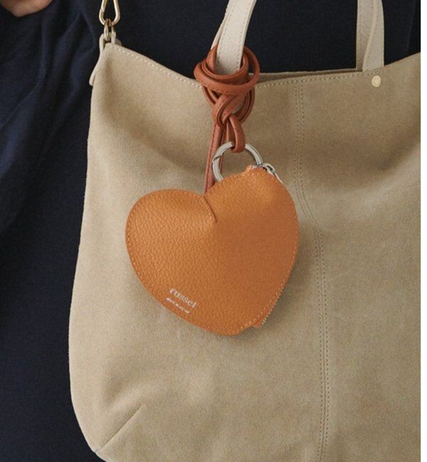  「レザーハートチャーム」|その他|オレンジ