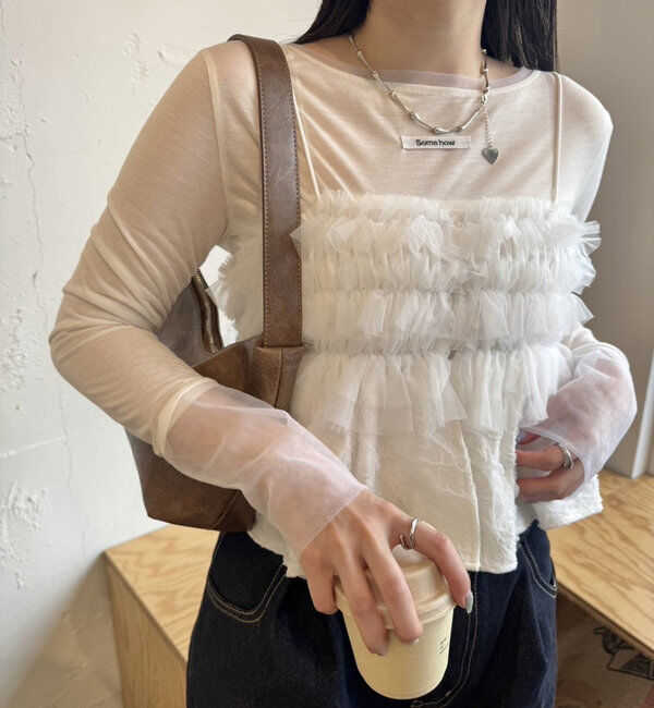  「フリルチュールギャザービスチェ」|シャツ・ブラウス|